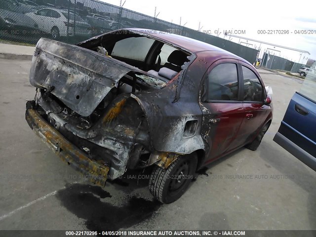 KL1TD5DE2BB145365 - 2011 CHEVROLET AVEO LS/LT 红色 照片 4