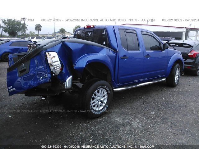 1N6AD0EV8FN741373 - 2015 NISSAN FRONTIER S/SV/SL/PRO-4X BLUE photo 4