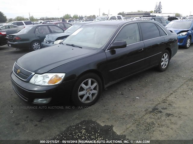 4T1BF28B62U220081 - 2002 TOYOTA AVALON XL/XLS BLACK photo 2