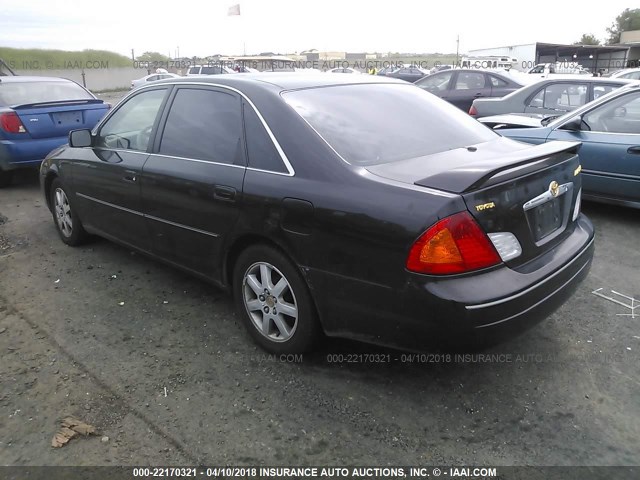 4T1BF28B62U220081 - 2002 TOYOTA AVALON XL/XLS BLACK photo 3