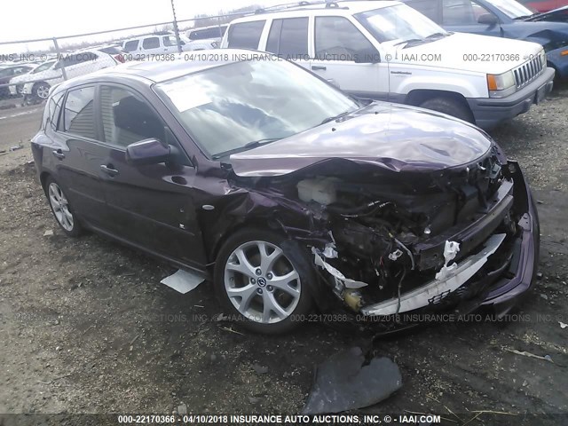 JM1BK343771747530 - 2007 MAZDA 3 HATCHBACK PURPLE photo 1