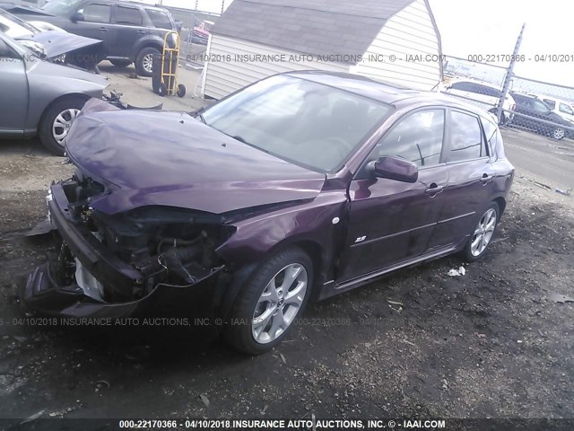 JM1BK343771747530 - 2007 MAZDA 3 HATCHBACK PURPLE photo 2