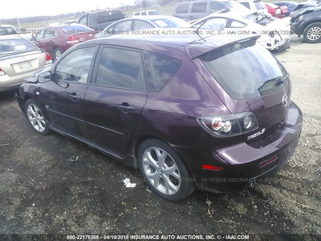 JM1BK343771747530 - 2007 MAZDA 3 HATCHBACK PURPLE photo 3