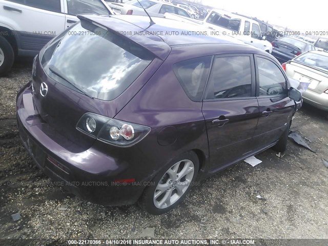 JM1BK343771747530 - 2007 MAZDA 3 HATCHBACK PURPLE photo 4