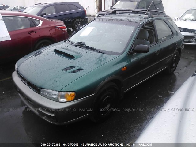 JF1GF4858WH800291 - 1998 SUBARU IMPREZA OUTBACK GREEN photo 2