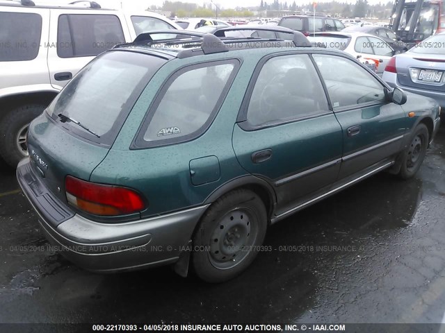 JF1GF4858WH800291 - 1998 SUBARU IMPREZA OUTBACK GREEN photo 4