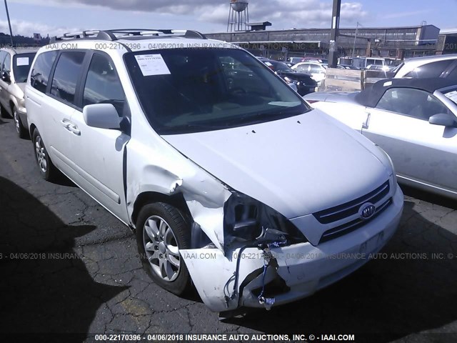 KNDMB233766033693 - 2006 KIA SEDONA EX/LX WHITE photo 1