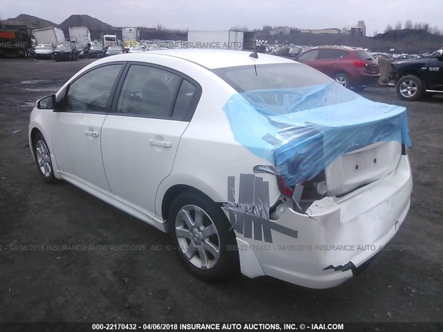 3N1AB6AP9AL626571 - 2010 NISSAN SENTRA 2.0/2.0S/SR/2.0SL WHITE photo 3