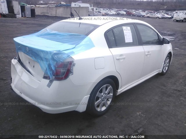 3N1AB6AP9AL626571 - 2010 NISSAN SENTRA 2.0/2.0S/SR/2.0SL WHITE photo 4