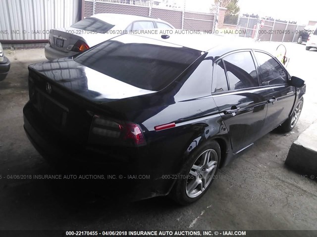 19UUA662X7A008008 - 2007 ACURA TL BLACK photo 4