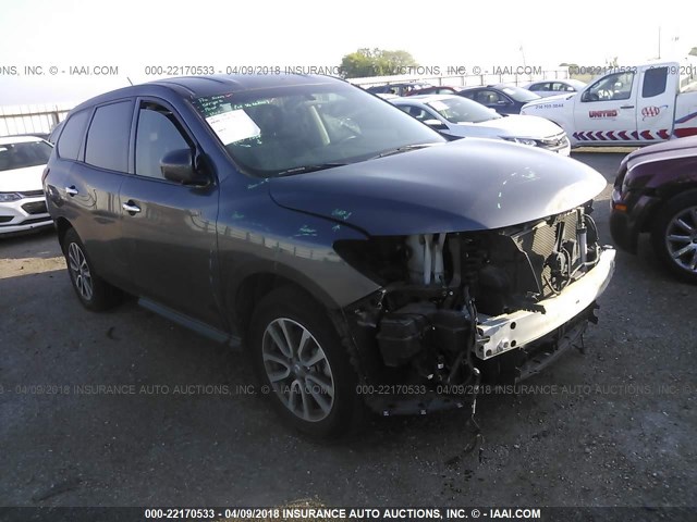 5N1AR2MNXDC684342 - 2013 NISSAN PATHFINDER S/SV/SL/PLATINUM 灰色 照片 1