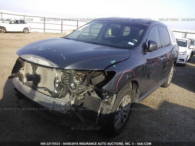 5N1AR2MNXDC684342 - 2013 NISSAN PATHFINDER S/SV/SL/PLATINUM 灰色 照片 2