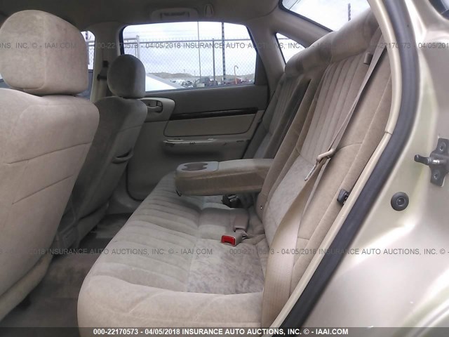 2G1WF55KX29321819 - 2002 CHEVROLET IMPALA GOLD photo 8