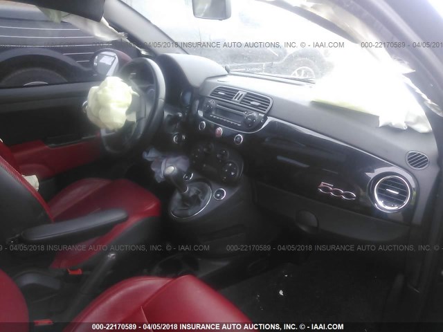 3C3CFFFH7CT330807 - 2012 FIAT 500 ABARTH BLACK photo 5