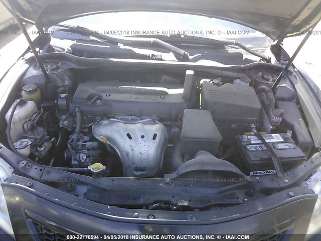 4T1BE46K98U740849 - 2008 TOYOTA CAMRY CE/LE/XLE/SE BLACK photo 10