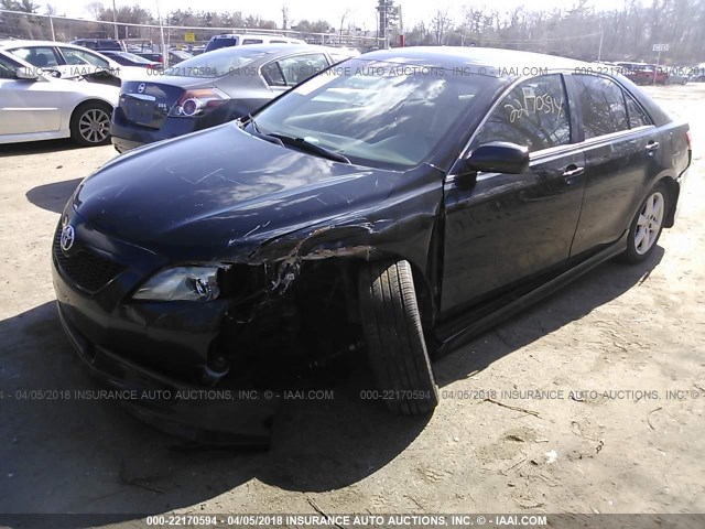 4T1BE46K98U740849 - 2008 TOYOTA CAMRY CE/LE/XLE/SE BLACK photo 2