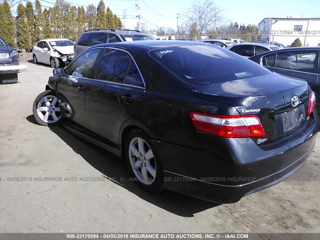 4T1BE46K98U740849 - 2008 TOYOTA CAMRY CE/LE/XLE/SE BLACK photo 3