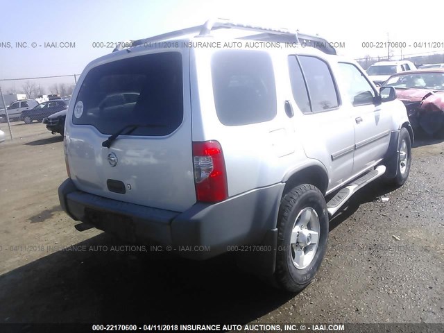 5N1ED28Y74C680754 - 2004 NISSAN XTERRA XE/SE SILVER photo 4