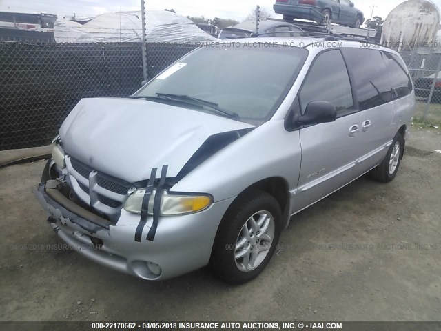 1B4GP44G8YB755323 - 2000 DODGE GRAND CARAVAN SE/SPORT SILVER photo 2