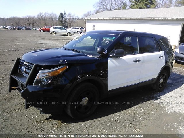 1FM5K8AR7EGA92066 - 2014 FORD EXPLORER POLICE INTERCEPTOR BLACK photo 2