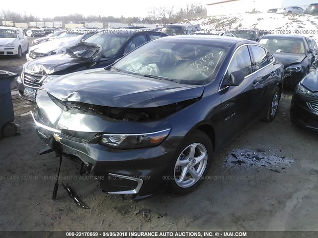 1G1ZB5ST2HF179696 - 2017 CHEVROLET MALIBU LS 灰色 照片 2