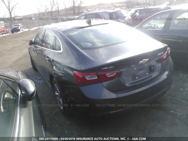1G1ZB5ST2HF179696 - 2017 CHEVROLET MALIBU LS 灰色 照片 3