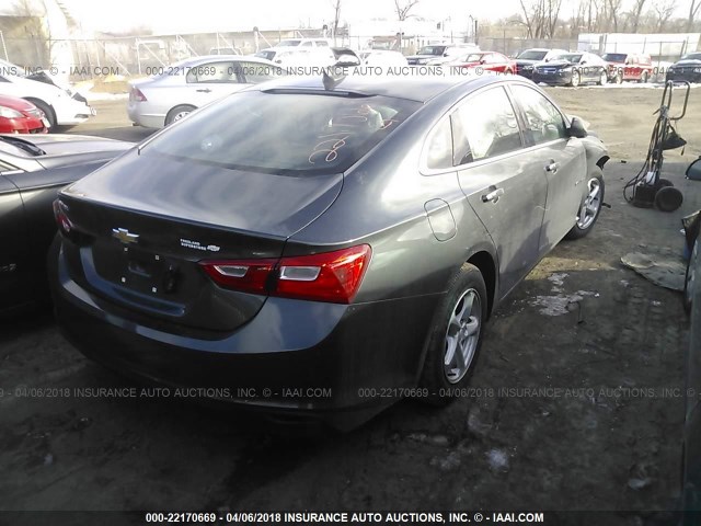 1G1ZB5ST2HF179696 - 2017 CHEVROLET MALIBU LS 灰色 照片 4