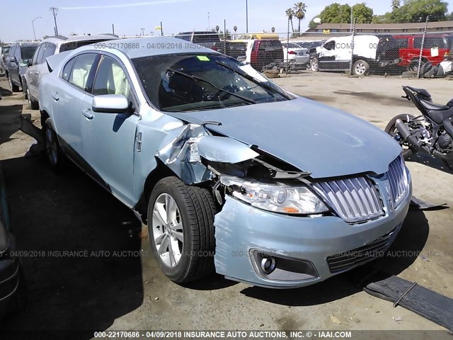 1LNHM93R29G626140 - 2009 LINCOLN MKS BLUE photo 1