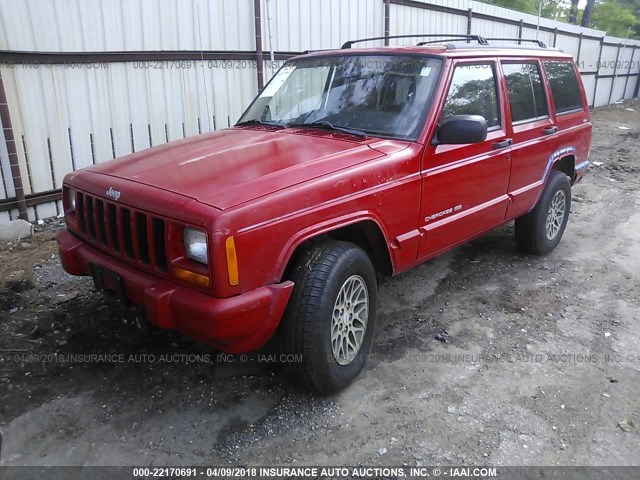 1J4FJ68S8WL125068 - 1998 JEEP CHEROKEE SPORT/CLASSIC წითელი ფოტო 2