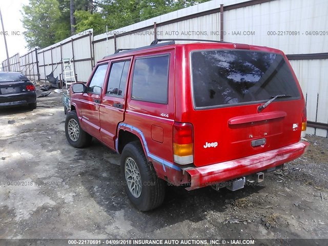 1J4FJ68S8WL125068 - 1998 JEEP CHEROKEE SPORT/CLASSIC RED photo 3