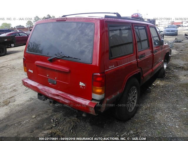 1J4FJ68S8WL125068 - 1998 JEEP CHEROKEE SPORT/CLASSIC RED photo 4