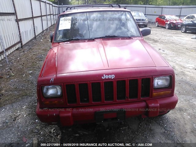 1J4FJ68S8WL125068 - 1998 JEEP CHEROKEE SPORT/CLASSIC წითელი ფოტო 6