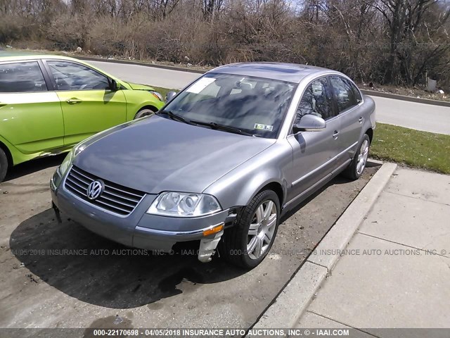 WVWTU63B35P025538 - 2005 VOLKSWAGEN PASSAT GLX 4MOTION GRAY photo 2