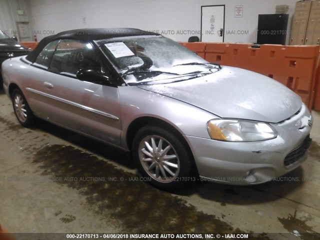 1C3EL55U21N660216 - 2001 CHRYSLER SEBRING LXI SILVER photo 1