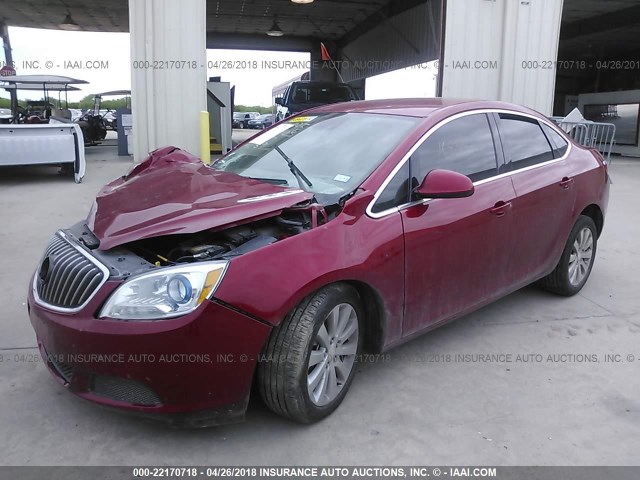 1G4PP5SK6G4168391 - 2016 BUICK VERANO BURGUNDY photo 2