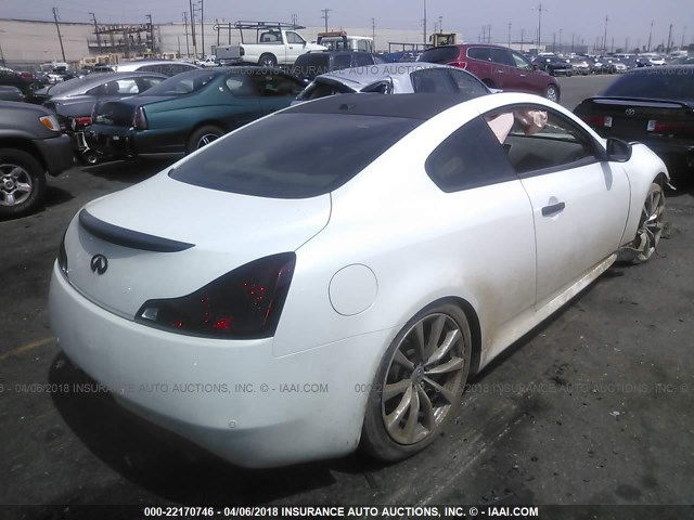 JN1CV6EK2AM101310 - 2010 INFINITI G37 SPORT WHITE photo 4