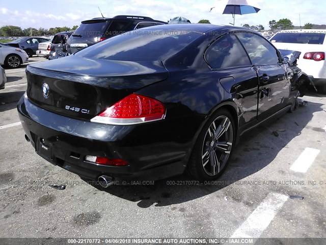 WBAEH73475B191513 - 2005 BMW 645 CI AUTOMATIC BLACK photo 4