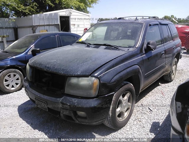 1GNDS33S592102784 - 2009 CHEVROLET TRAILBLAZER LT BLACK photo 2