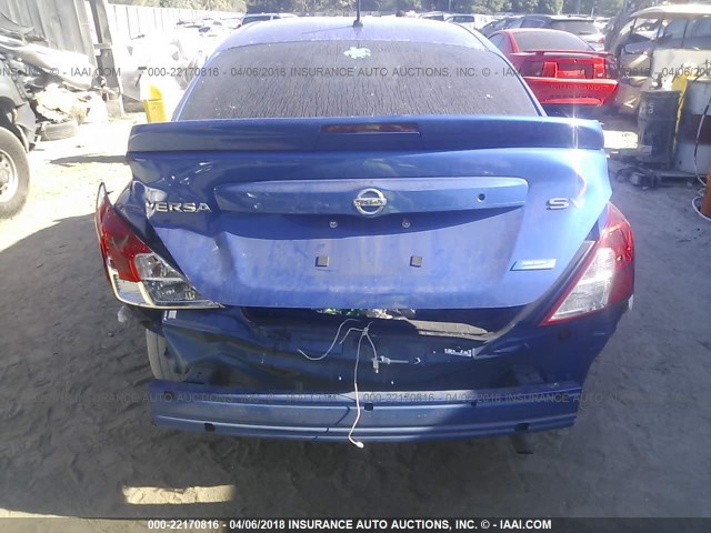 3N1CN7AP7FL840178 - 2015 NISSAN VERSA S/S PLUS/SV/SL BLUE photo 6