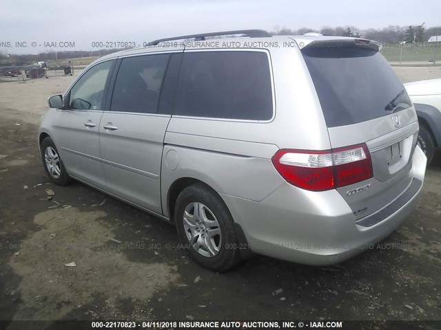 5FNRL38776B042614 - 2006 HONDA ODYSSEY EXL ვერცხლისფერი ფოტო 3