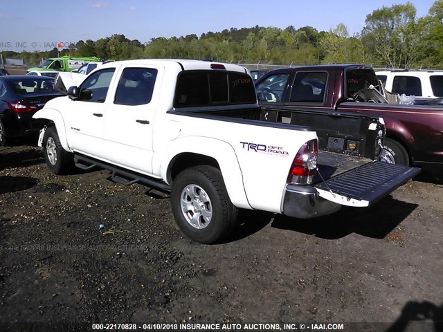 5TFLU4EN1CX031671 - 2012 TOYOTA TACOMA DOUBLE CAB თეთრი ფოტო 3