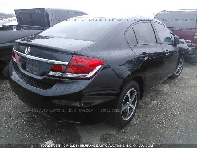 19XFB2F72FE012929 - 2015 HONDA CIVIC SE BLACK photo 4