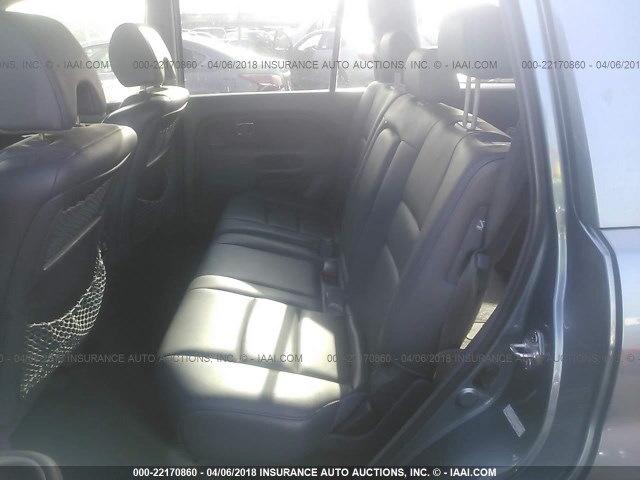 5FNYF28527B006374 - 2007 HONDA PILOT EXL BLUE photo 8