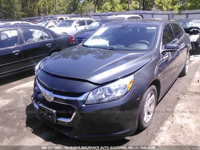 1G11C5SL1FF233111 - 2015 CHEVROLET MALIBU 1LT BLACK photo 2