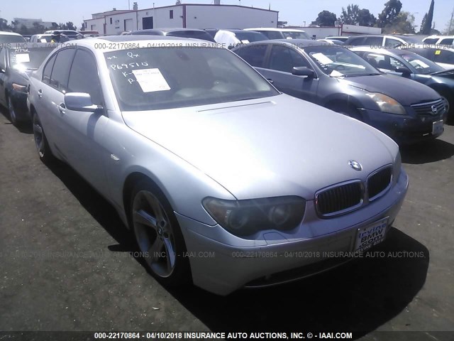WBAGL63444DP69510 - 2004 BMW 745 I SILVER photo 1