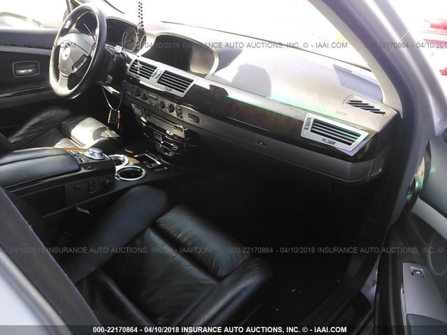 WBAGL63444DP69510 - 2004 BMW 745 I SILVER photo 5