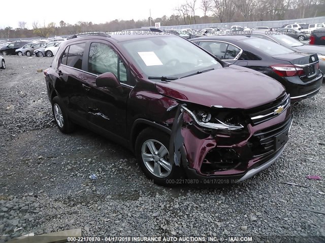 3GNCJLSB3HL194975 - 2017 CHEVROLET TRAX 1LT RED photo 1