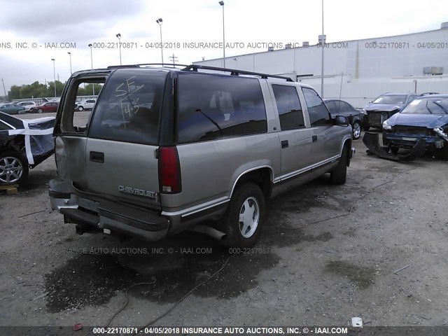 3GNEC16R0XG267953 - 1999 CHEVROLET SUBURBAN C1500 BEIGE photo 4