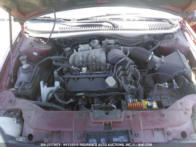 1FALP52U7VA243740 - 1997 FORD TAURUS GL BURGUNDY photo 10