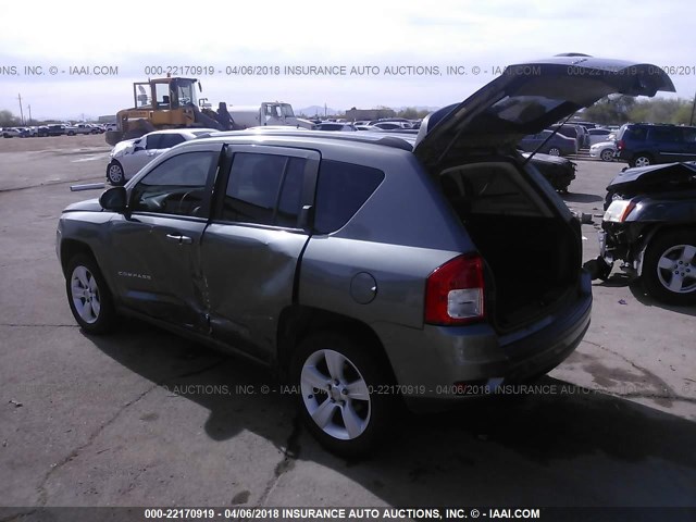 1J4NF1FB1BD248427 - 2011 JEEP COMPASS SPORT GRAY photo 3